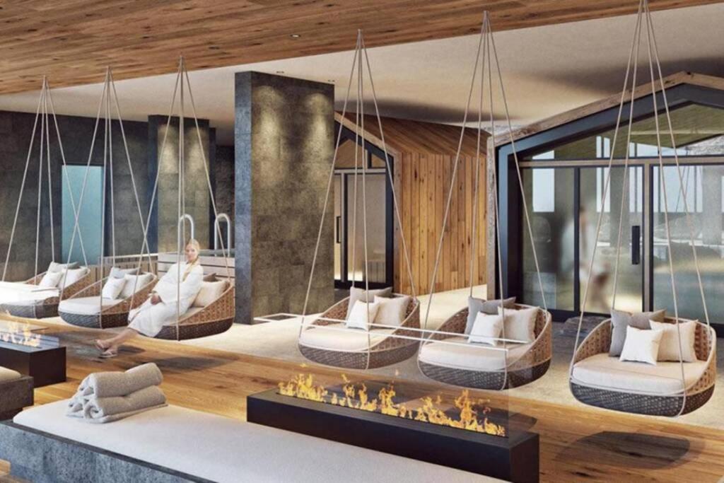 Charmant studio rénové situé dans les bains d'Ovronnaz, immeuble les Sources Esterno foto